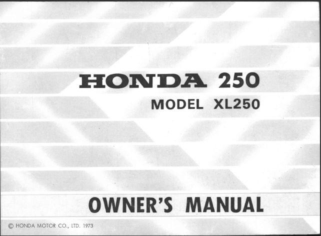 book Hondaxl250k3